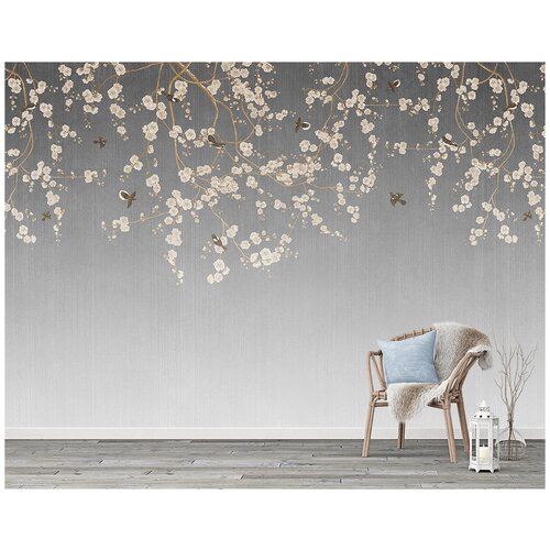 Фотообои на стену флизелиновые 3d Цветы 400х270 см Barton Wallpapers F110