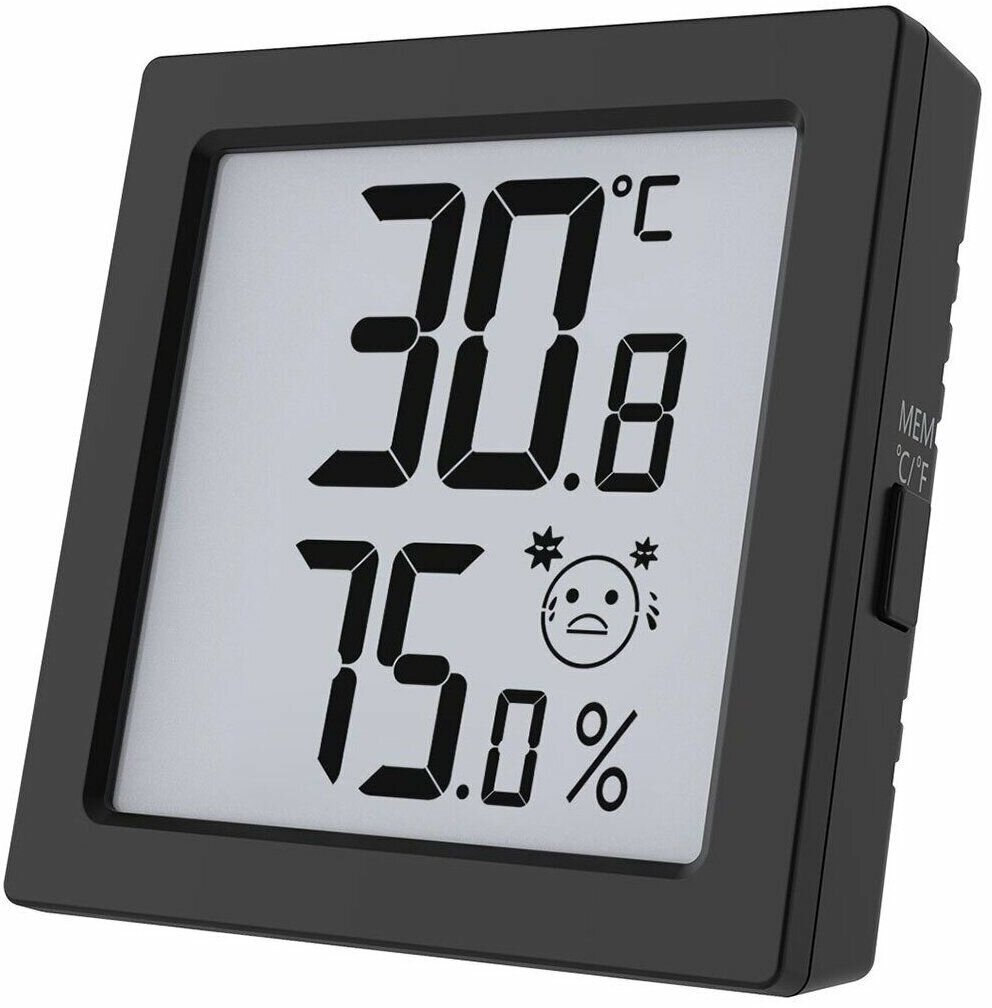 Цифровой термогигрометр с внешним датчиком BALDR B0387TH-BLACK - фотография № 3