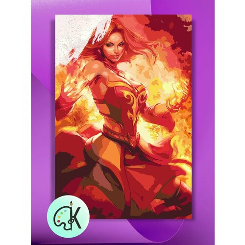 Картина по номерам на холсте Dota 2 - Dota Lina 2, 40 х 60 см картина по номерам на холсте dota 2 invoker 40 х 40 см