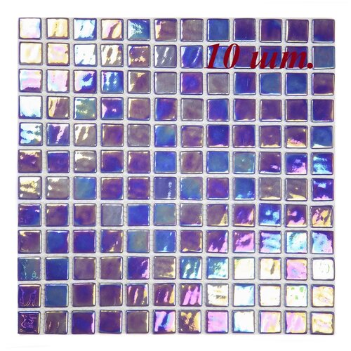 Плитка мозаика стеклянная Vidrepur PL25304 Cobalt (перламутр), 1 уп. (1 кв. м.) стеклянная мозаика vidrepur born grey серый 31 7х31 7 см