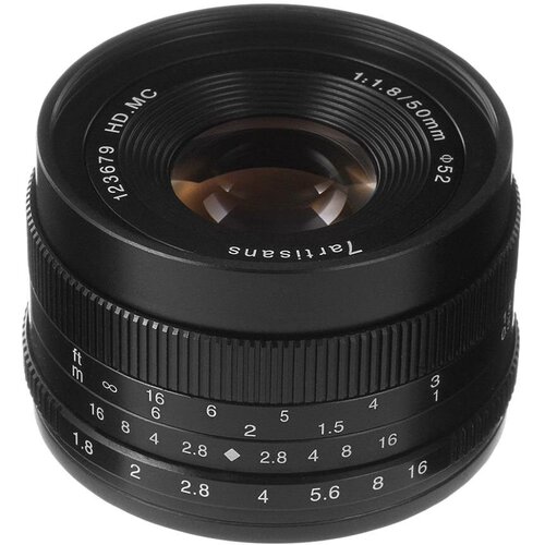 Объектив 7Artisans 50mm F18 FujiFX Mount Чёрный 730700₽