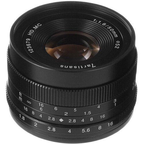 Объектив 7Artisans 50mm F1.8 Fuji(FX Mount) Чёрный