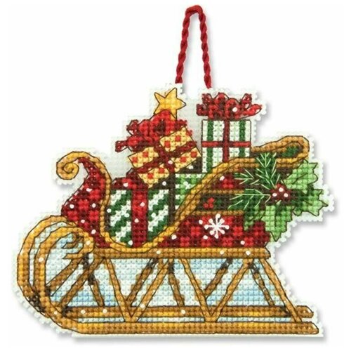 Набор для вышивания Dimensions Санки, 8x11 см joy tag ornaments 70 08849 dimensions набор для вышивания 11 x 11 см счетный крест