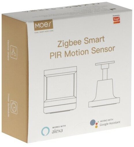 Датчик движения MOES Zigbee Smart PIR Mothion Sensor ZB-IS CR2450 7м