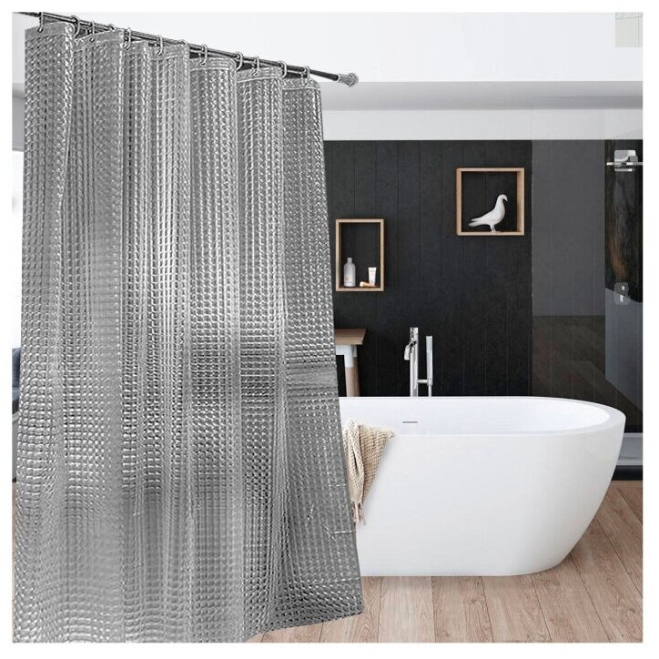 Штора для ванной комнаты штора для ванны с объемным рисунком 3д шторка для ванны прозрачная 180 х 180см