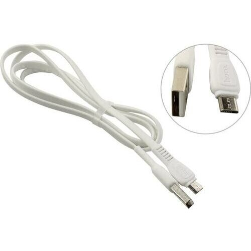 кабель lp usb 2 0 micro usb 1 метр двухсторонний белый 0l 00027585 1056468 Кабель USB 2.0 micro-B -> A Hoco X40 Noah