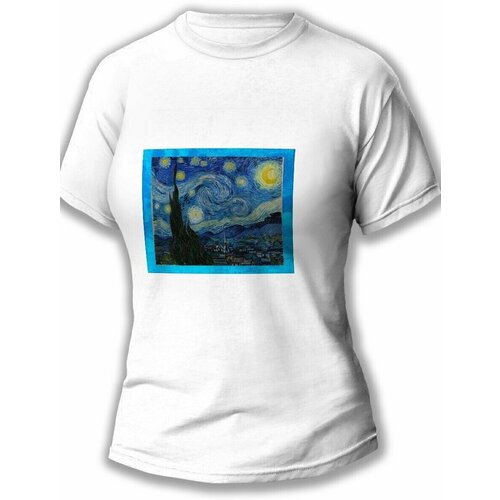 Женская футболка белая Vincent Van Gogh - 20434