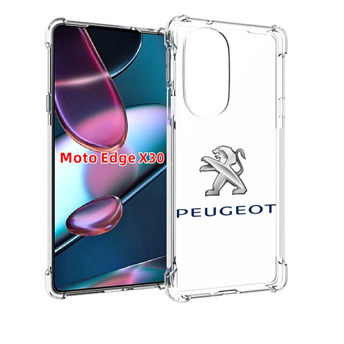 Чехол MyPads peugeot-пежо-3 мужской для Motorola Moto Edge X30 задняя-панель-накладка-бампер
