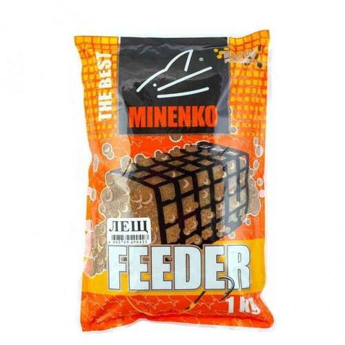 Прикормка MINENKO Feeder, Лещ, меланжевый, 1 кг прикормка feeder карп меланжевый 1 кг