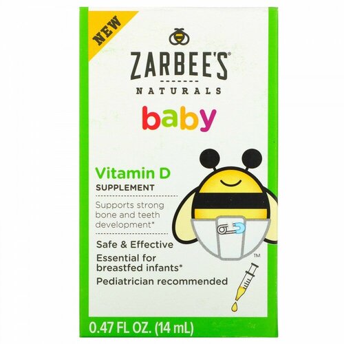 Купить Zarbee's, Витамин D для малышей, 14 мл (0, 47 жидк. унции), Зарбис