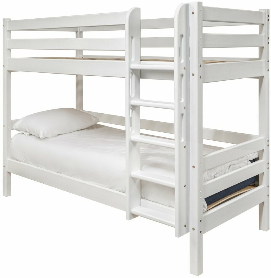 Кровать двухъярусная Hoff Авалон, 202х156х102, цвет белая эмаль