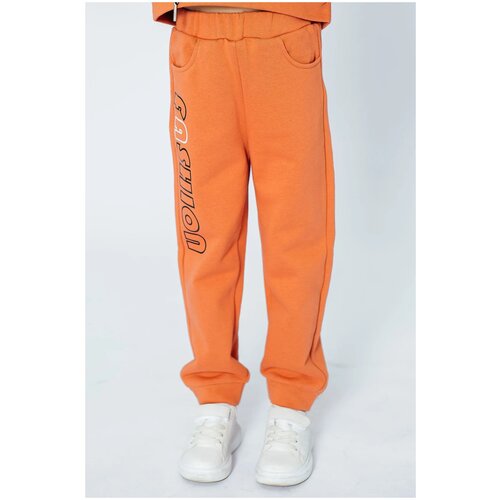 фото Брюки deloras, размер 104 см, оранжевый, 19350