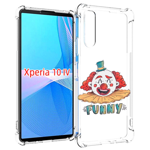 Чехол MyPads клоун-смешной для Sony Xperia 10 IV (10-4) задняя-панель-накладка-бампер чехол mypads одетый клоун для sony xperia 10 iv 10 4 задняя панель накладка бампер