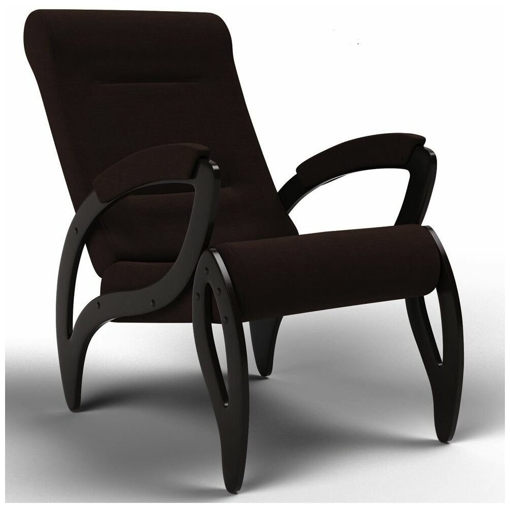 Кресло для дома Кресло для отдыха кресло для дачи Оливия велюр цвет Темный шоколад Bitter