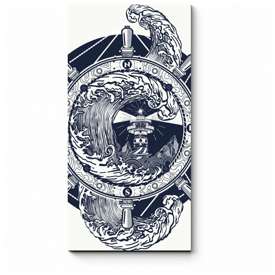 Модульная картина Морской талисман90x180