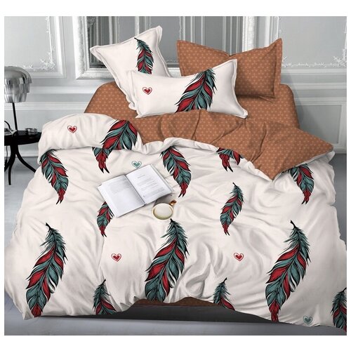 Пододеяльник 200х200 Сатин Перья