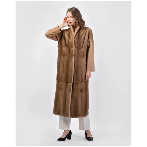 Пальто шерстяное с отделкой из меха норки, Manzoni24, 44