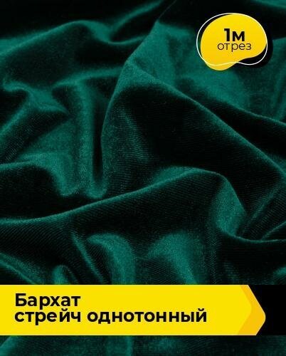 Ткань Shilla Бархат стрейч однотонный 20091 отрез 1 м