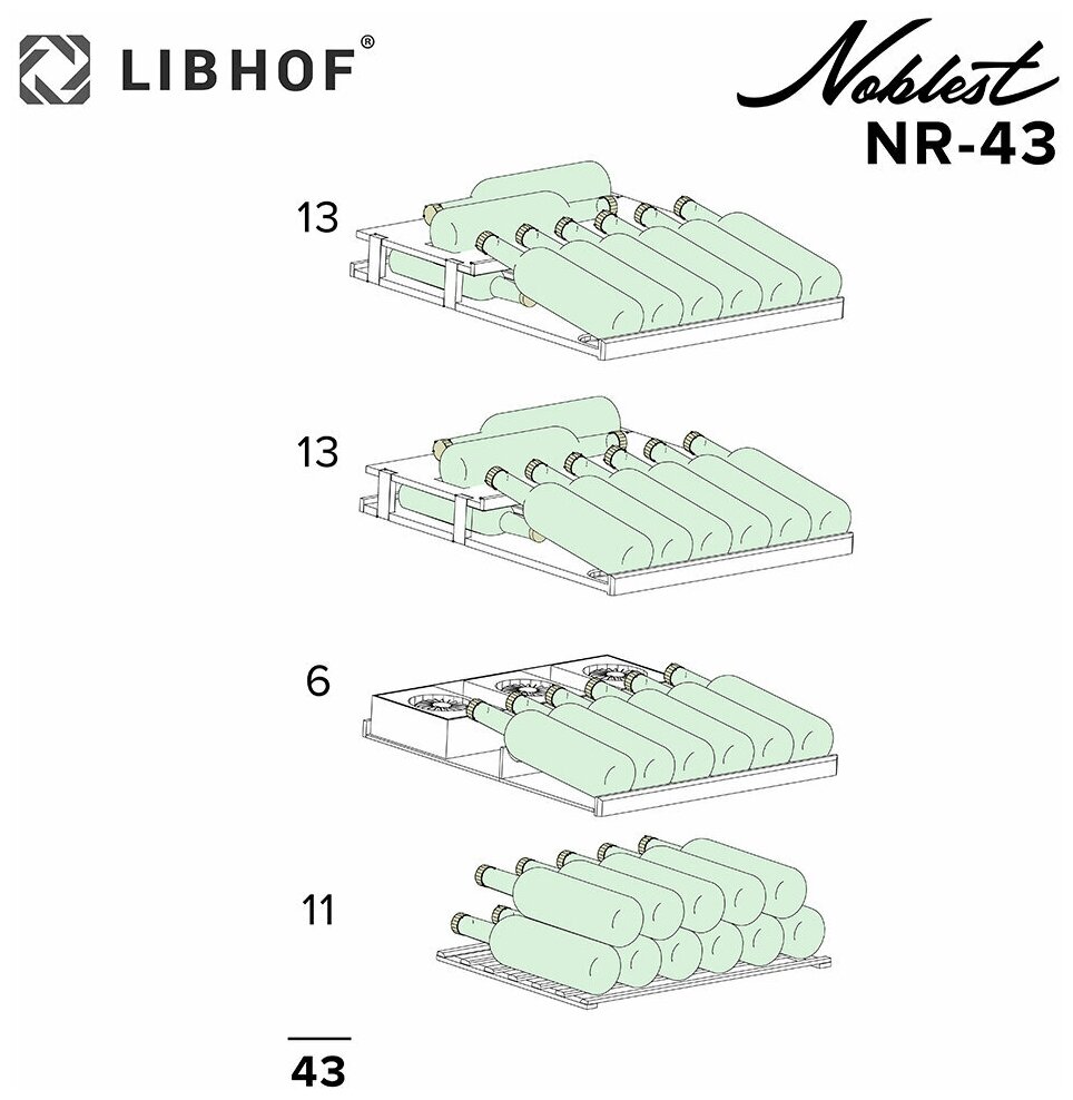 Винный шкаф Libhof NR-43 red cherry - фотография № 7