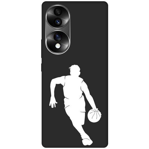 Матовый чехол Basketball W для Honor 70 / Хонор 70 с 3D эффектом черный матовый чехол snowboarding для honor 70 хонор 70 с 3d эффектом черный