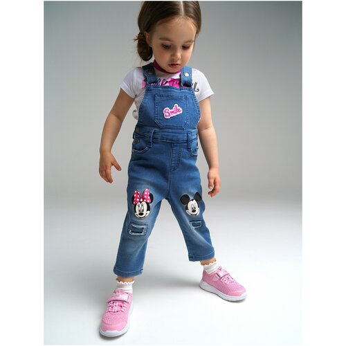 фото Джинсовый комбинезон для девочки playtoday