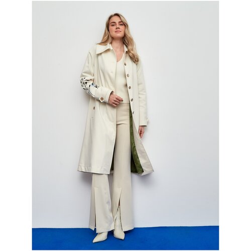 Пальто SNEGIRI, размер S, белый пальто пиджак snegiri демисезонное силуэт прямой удлиненное размер s коричневый