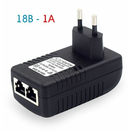 Адаптер питания (18B, 1000mA, POE+LAN) Орбита OT-APB118 адаптер питания 24b 1000ma poe lan орбита ot apb119