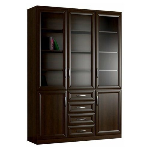 Книжный шкаф Библиограф-3 8 Венге 120x40x210 29090₽