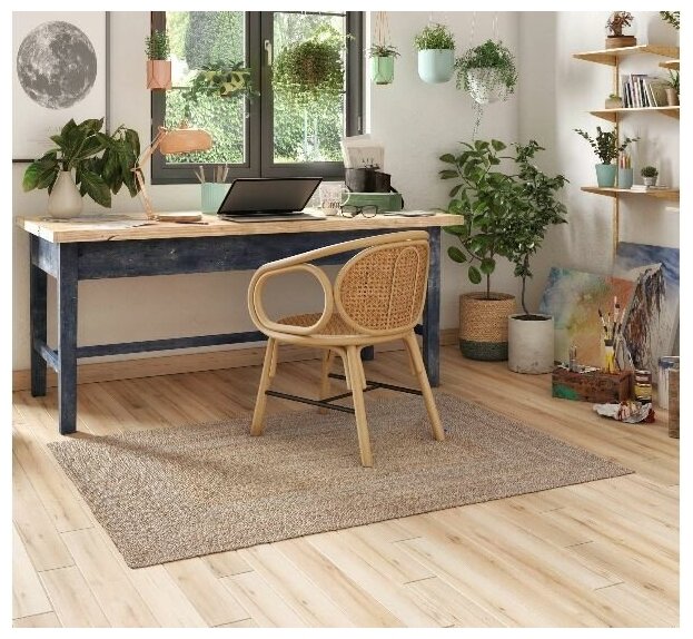 фото Ковер из натурального джута Inspire Nils 60x110 см цвет коричневый, производство Индия, ручная работа