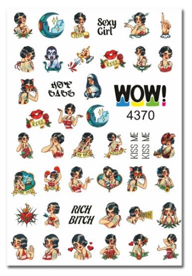 Наклейки для ногтей, слайдеры для маникюра и педикюра. Мультяшные надписи.