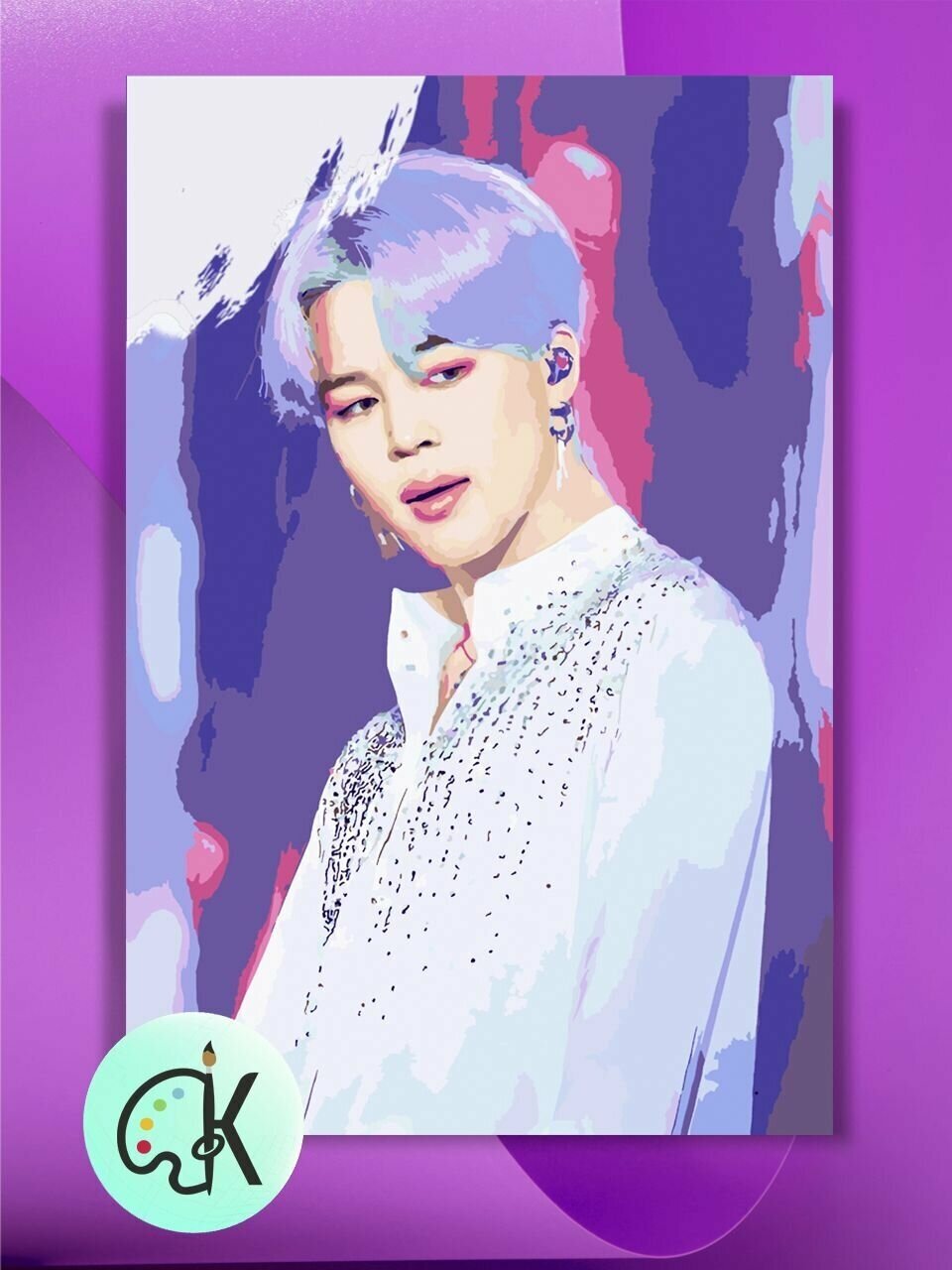 Картина по номерам на холсте BTS Jimin Aesthetics, 40 х 60 см