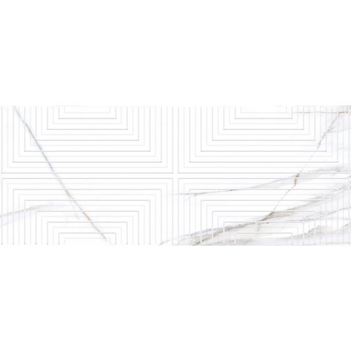 Керамическая плитка Laparet Aria белый Декор 20x50 (цена за 20 шт)