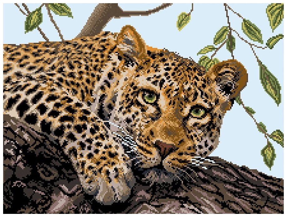 Рисунок на канве матренин посад арт.37х49 - 1881 Леопард