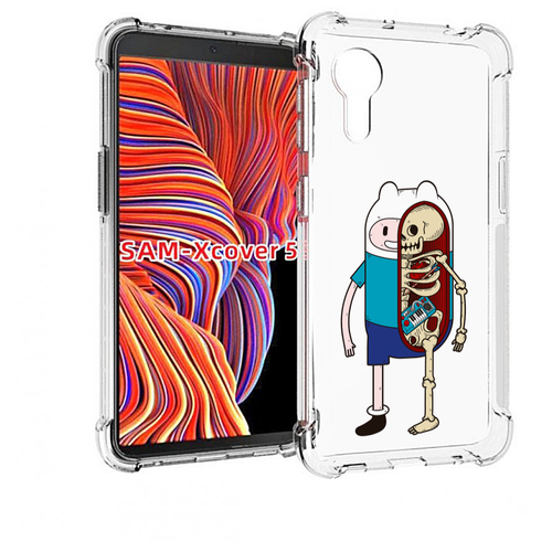 Чехол MyPads Финн скелет для Samsung Galaxy Xcover 5 задняя-панель-накладка-бампер