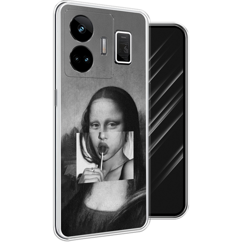 Силиконовый чехол на Realme GT Neo 5 5G/GT3 / Реалми GT Нео 5 5G/GT3 Mona Lisa sucking lollipop силиконовый чехол большой китайский дракон на realme gt neo 5 5g реалми gt нео 5 5g