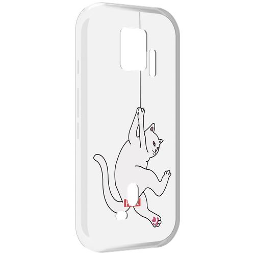 Чехол MyPads котяра-на-веревке для ZTE Nubia Red Magic 7S Pro задняя-панель-накладка-бампер