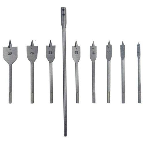 Набор сверл Run Energy по дереву перовых 8 шт. 6-32 мм с удлинителем 300 мм