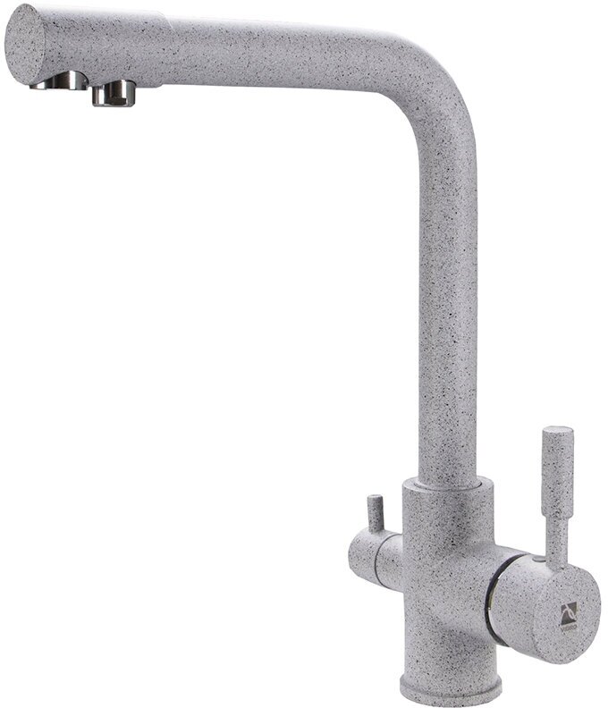 Смеситель с подключением фильтра питьевой воды для кухни/мойки VIGRO MPV1056F серый - фотография № 10