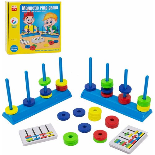 Настольная развлекательная обучающая игра магнитные колечки для одного, для компании, для семьи 5219 TONGDE настольная развлекательная игра палочки и шарики детская для семьи для компании 707 24 tongde