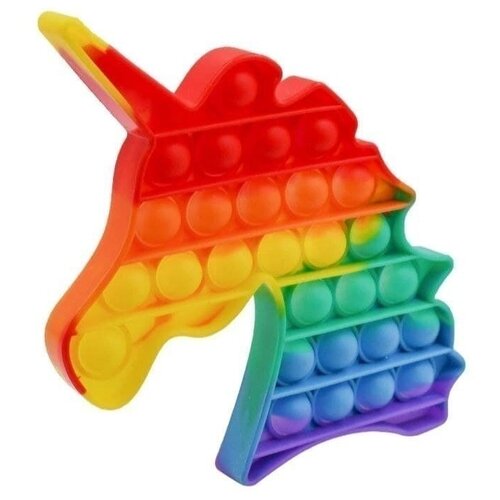 Игрушка антистресс пупырка, Единорог разноцветный 12см