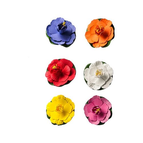 Inbloom роза декоративная для пруда, пвх, 10см, 6 цветов