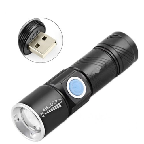 мощный сверхъяркий светодиодный аккумуляторный фонарик xhp50 cree xlamp с usb зарядкой с зумом Водонепроницаемый светодиодный аккумуляторный фонарик CREE Q5 DLED с зарядкой от USB