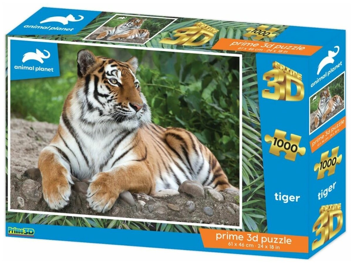 Пазл Prime 3D 1000 деталей: Тигр