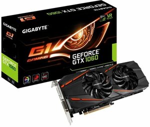 Видеокарта GIGABYTE GeForce GTX 1060 1582MHz PCI-E 3.0 6144MB 8008MHz 192 bit 2xDVI HDMI DisplayPort HDCP WINDFORCE OC (rev. 1.0/1.1)