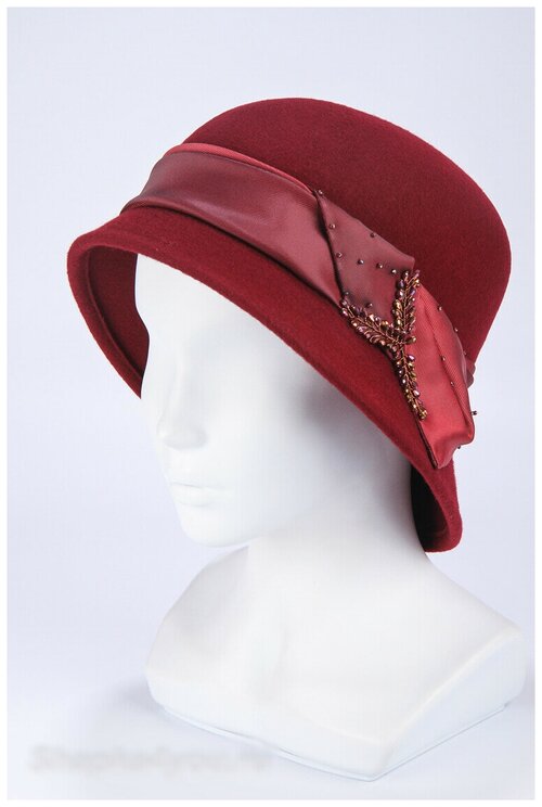 Шляпа с узкими полями Les Pallines цвет Бордовый размер UNI