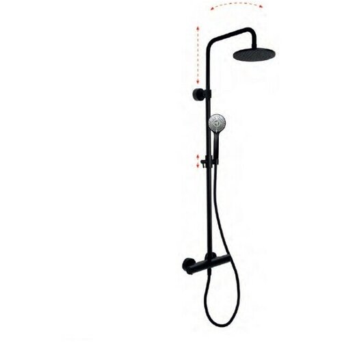 Душевая стойка, Fima Carlo Frattini, Shower column, цвет-черный матовый