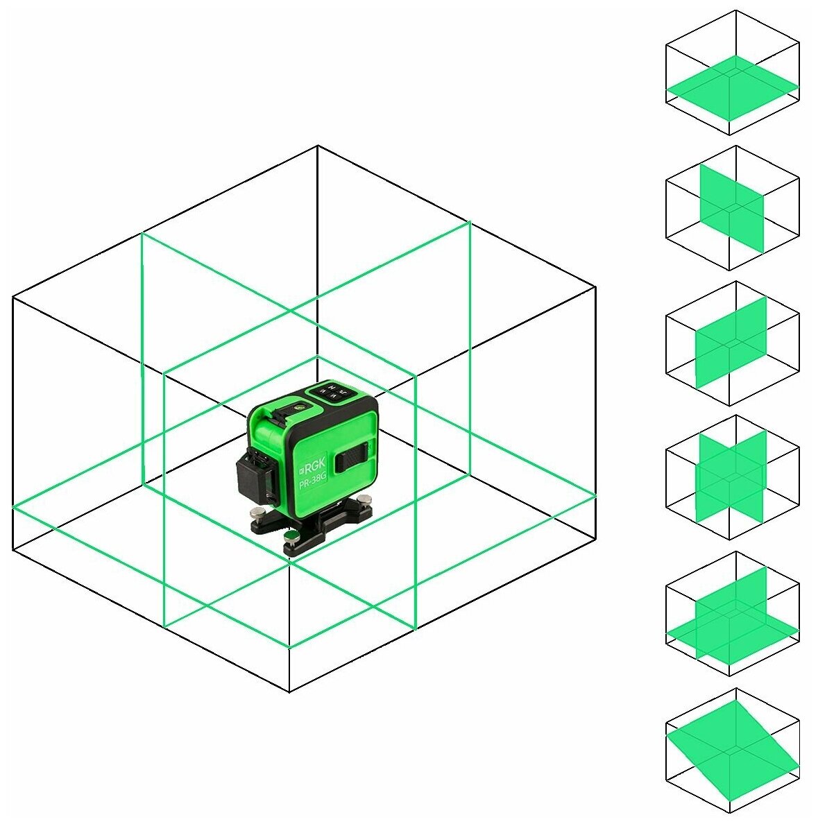 Лазерный нивелир RGK PR-38G [776066] - фото №8