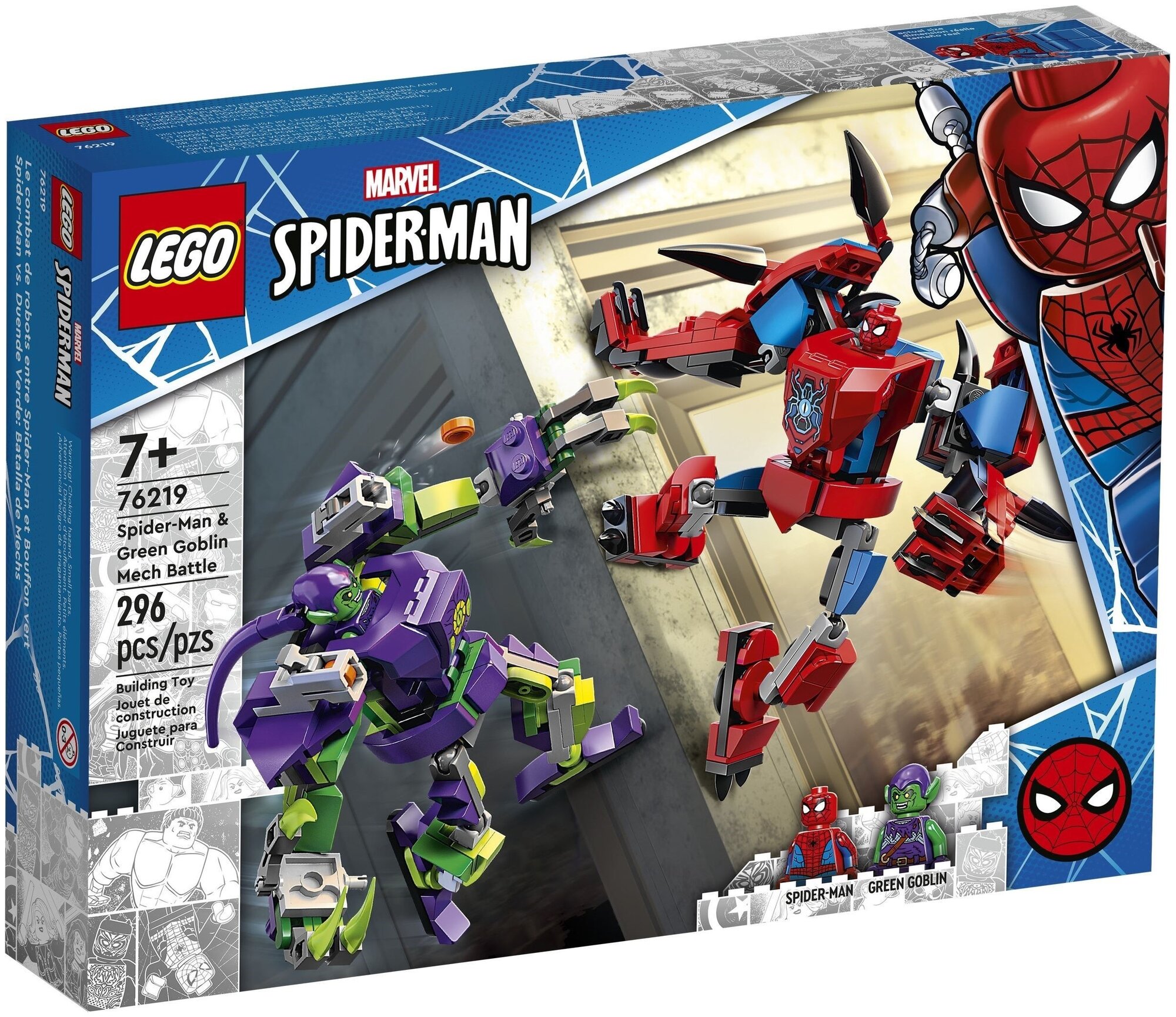 Конструктор LEGO Spider-Man 76219 Битва роботов Человека-паука и Зелёного Гоблина мультицвет