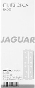 Комплект лезвий JAGUAR (10 шт) для парикмахерских бритв JAGUAR JT1, JT3 и ORCA, ширина лезвия 62 мм 3811