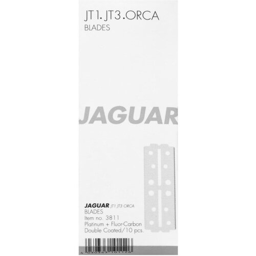 Комплект лезвий JAGUAR (10 шт) для парикмахерских бритв JAGUAR JT1, JT3 и ORCA, ширина лезвия 62 мм 3811